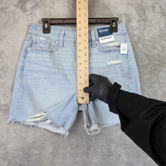 Old Navy Shorts Womens 4 OG Straight 5 Inch Inseam High Rise Denim Summer Casual - Picture 4 of 10